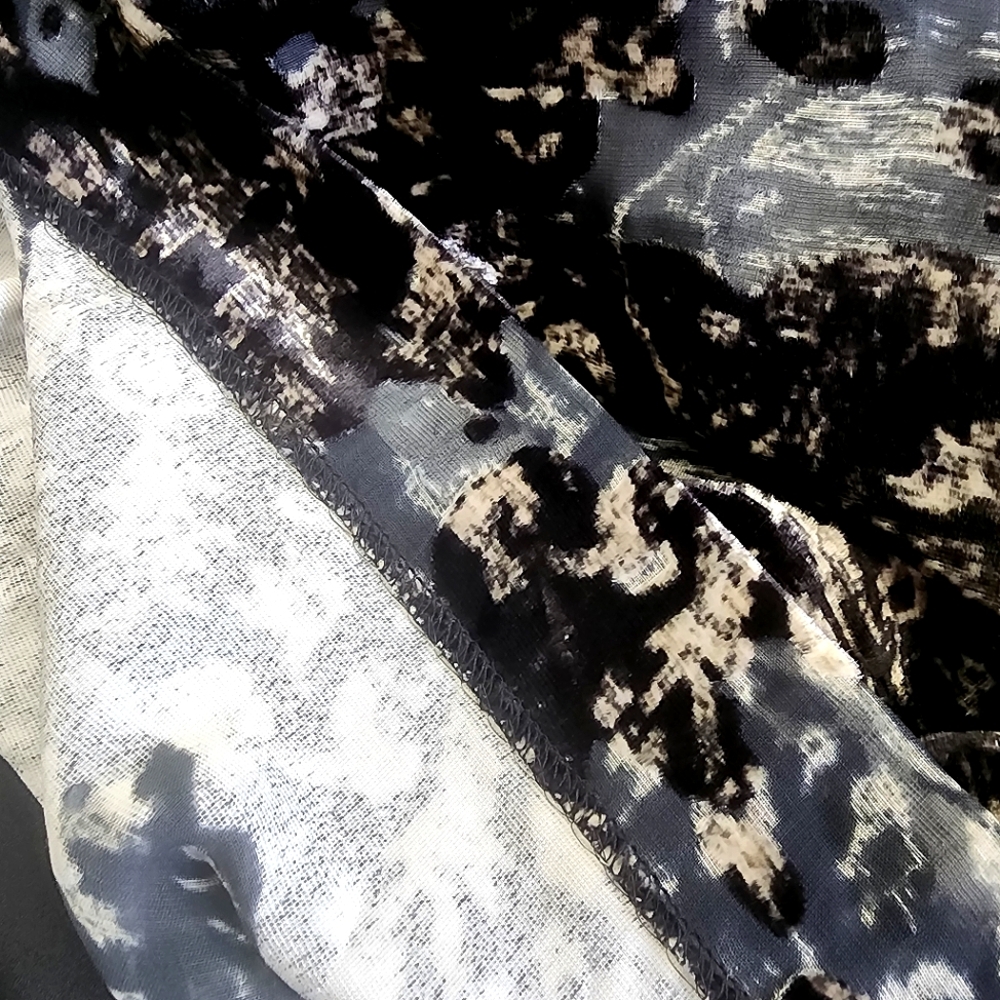 NWT Haute Hippie Psycho Velvet Burn Out Wide-Leg Pants Size 6 Fully Lined - Picture 5 of 10